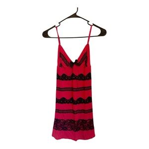 Victoria’s Secret Black and Red Lace Slip